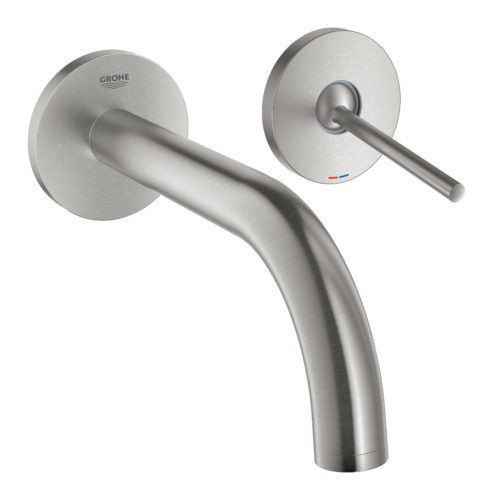 GROHE mitigeur 2 trous lavabo supersteel